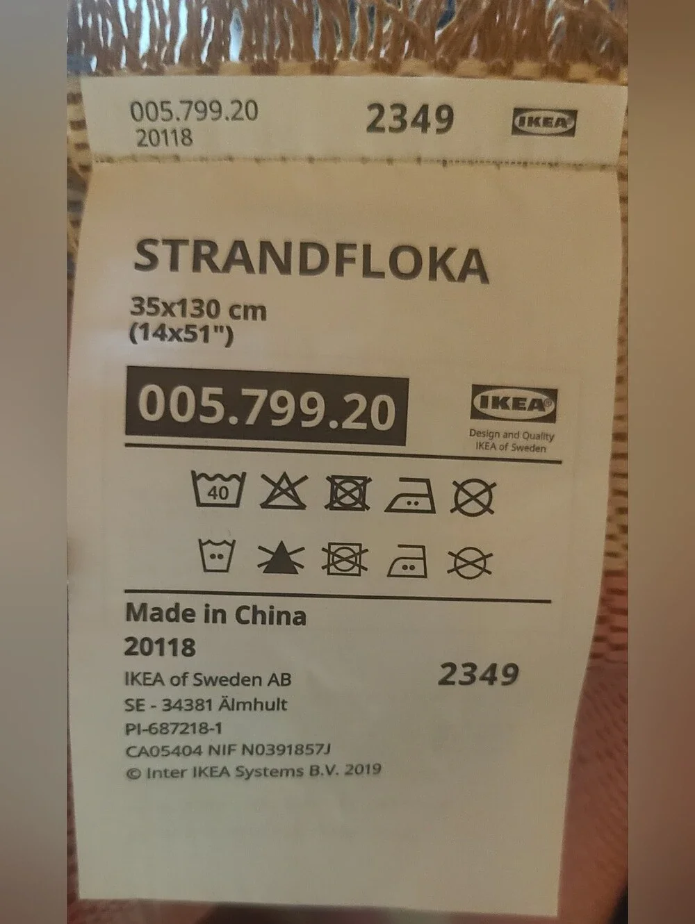 IKEA STRANDFLOKA Table Runner, Set of 2